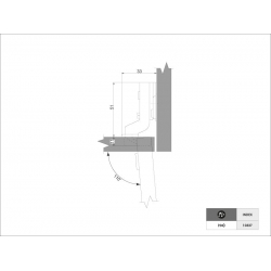 2x ZAWIAS MEBLOWY PUSZKOWY WPUSZCZANY DO SZKŁA SZYB DRZWI SZKLANYCH 15*