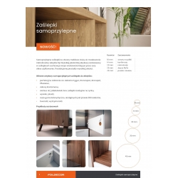 ZAŚLEPKI MEBLOWE MASKUJĄCE DO KONFIRMATÓW SAMOPRZYLEPNE FI 14 mm BIAŁY MAT.