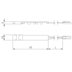 WŁĄCZNIK BEZDOTYKOWY PROFILI LED Z KONEKTOREM COB Z PRZEWODEM GTV AE-WLPRKON-60P200