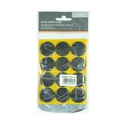 PODKŁADKI FILCOWE SAMOPRZYLEPNE 12 SZT POD MEBLE 28x28 CZARNY OKRĄGŁE FOLDECOR