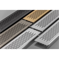 KRATKA WENTYLACYJNA ALU ZŁOTA MEBLOWA, POD LODÓWKĘ 80x480mm AMIX GTV