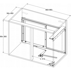 KOSZ CARGO CORNER MAGIC MPTJ017G BIAŁY DOCIĄG HAMULEC PEŁNE DNO AMIX