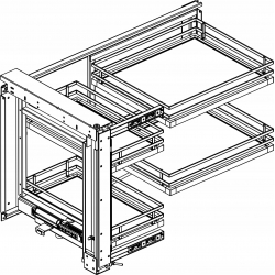 KOSZ CARGO CORNER MAGIC MPTJ017G GRAFIT DOCIĄG HAMULEC PEŁNE DNO AMIX