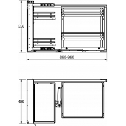 KOSZ CARGO CORNER MAGIC MPTJ017G GRAFIT DOCIĄG HAMULEC PEŁNE DNO AMIX