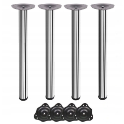 AN60 NOGI NOGA MEBLOWA CHROM 710 MM Fi60 KOMPLET (4SZT)