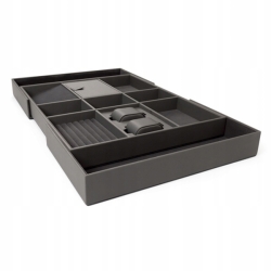 Organizer do szuflady / garderoby rozsuwany 50-80cm ATM SYMPHONY antracyt WB-674 T35 na zegarki, biżuterię