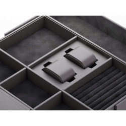 Organizer do szuflady / garderoby rozsuwany 50-80cm ATM SYMPHONY antracyt WB-674 T35 na zegarki, biżuterię