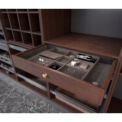 Organizer do szuflady / garderoby rozsuwany 50-80cm ATM SYMPHONY antracyt WB-674 T35 na zegarki, biżuterię