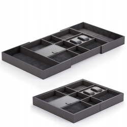 Organizer do szuflady / garderoby rozsuwany 50-80cm ATM SYMPHONY antracyt WB-674 T35 na zegarki, biżuterię