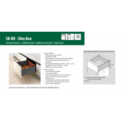 SB13 - Szuflada slim box wysoka 172 mm
