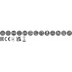 Taśma LED COB GTV + 2x złącze amp 12V 5M rolki pasek Zimny Biały 800lm