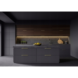 UCHWYT KRAWĘDZIOWY NAKŁADANY NA FRONT ZŁOTY MAT. - 1180/1200 mm UA02 AMIX HEXA GTV