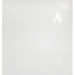 ZAŚLEPKI MEBLOWE MASKUJĄCE DO KONFIRMATÓW SAMOPRZYLEPNE FI 14 mm BIAŁY POŁYSK 25