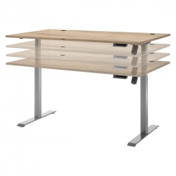 STELAŻ BIURKA Z ELEKTRYCZNĄ REGULACJĄ WYSOKOŚCI SZARY