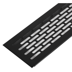 KRATKA WENTYLACYJNA ALU CZARNA MEBLOWA, POD LODÓWKĘ 80x480mm AMIX GTV