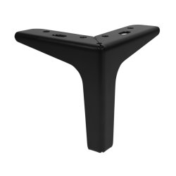 NOGA NÓŻKA MEBLOWA 130 MM ZNALOWA CHROM - NB109 CZARNY MAT 13 CM AMIX