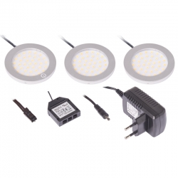 Zestaw 3 opraw LED z włącznikiem dotykowym